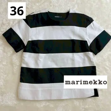 새상품급 marimekko 마리메꼬 보더 상의 36