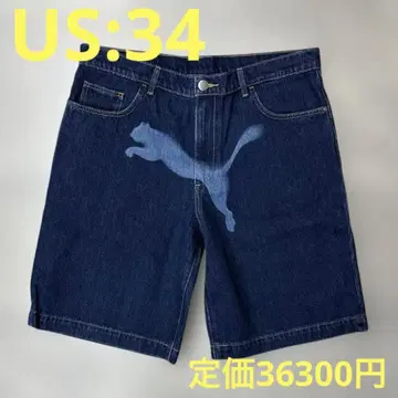 푸마 에이셉 라키 데님 하프 팬츠 US:34 콜라보 블루