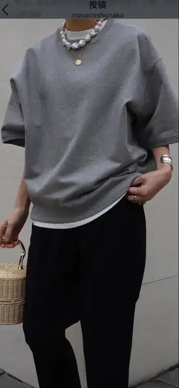 마차트 machatt 그레이 맨투맨
