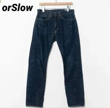 정가 4만 컨디션 최상 orSlow 데님 팬츠 인디고 셀비지 빨간 귀