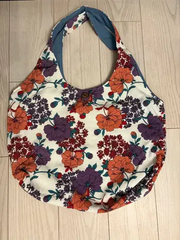 patternfiona 리버서블 토트백 꽃무늬 블루