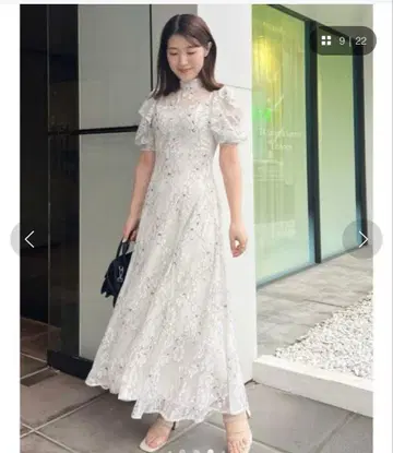 MERCURYDUO 튤 레이스 레이디 원피스(화이트)