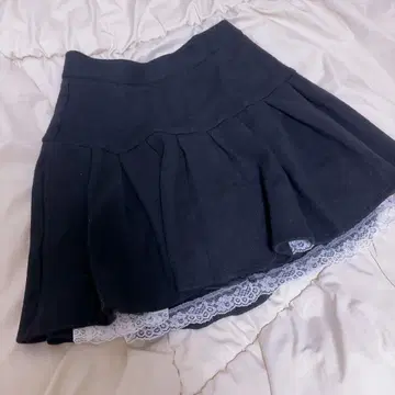[ bubbles ] 리브 플리츠 치마바지