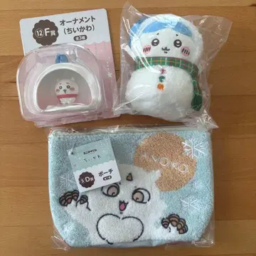 애니마이 복권 치이카와 마스코트 오너먼트 파우치 세트