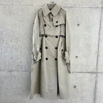 sacai 개더 트렌치코트