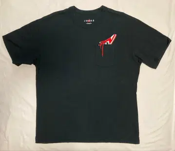 JORDAN 자수 포켓 부착 T셔츠 블랙 XL