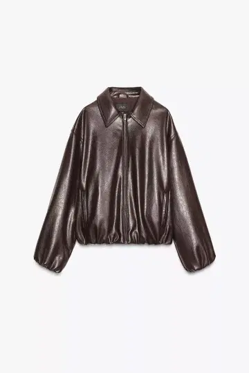ZARA 인조 가죽 봄버 자켓 M 사이즈
