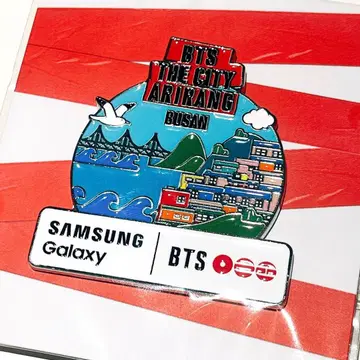 BTS ARIRANG 부산 콘 Samsung 핀 배지