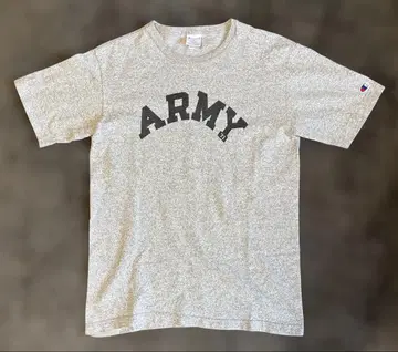 새상품급 미국제 챔피온 T1011 ARMY 스미코미 프린트 티셔츠 M