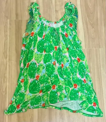 [ TSUMORI CHISATO ] 새상품급 슬리브리스 그린 프릴