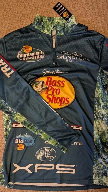 새상품 Bass Pro Shops 하프 지퍼 낚시 셔츠