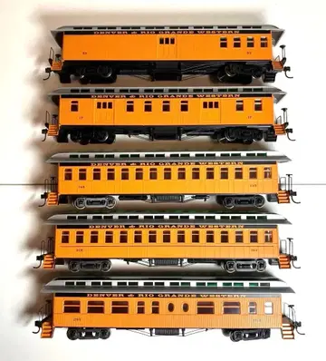 HO D&RGW 여객차 5량 세트