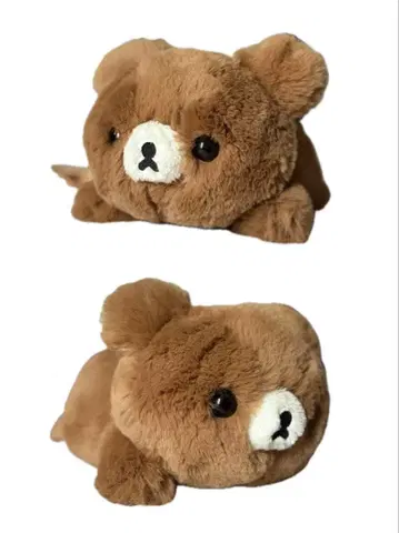 리락쿠마 차이로이코구마 폭신한 엎드린 봉제 인형