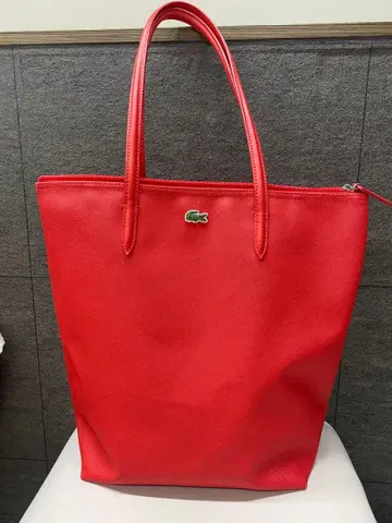 LACOSTE 라코스테 토트백 레드 새상품급 대용량 지퍼 부착