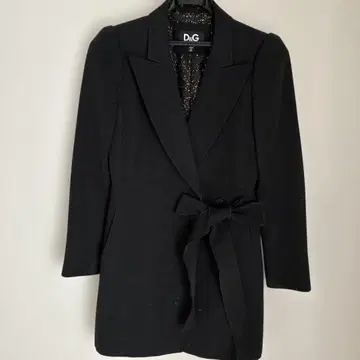 빈티지 D&G 블랙 트렌치코트 숏코트