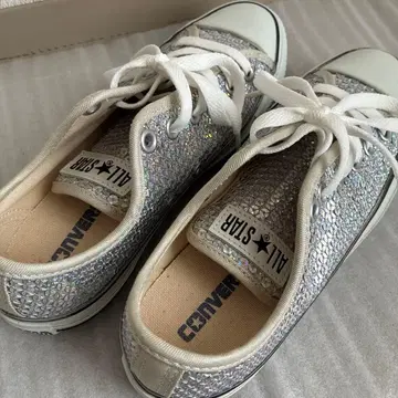 CONVERSE ALL STAR 스팽글 실버 스니커즈