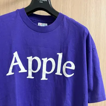 초레어 90s Apple 로고 T셔츠 XL USA Hanes 보라색