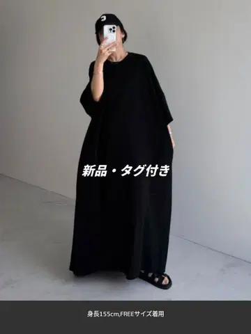 wee9s 반팔 스웨트 티 원피스 (슈퍼 루즈 타입) FREE
