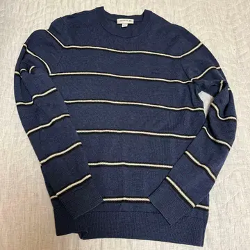 LACOSTE 라코스테 보더 니트 스웨터 네이비