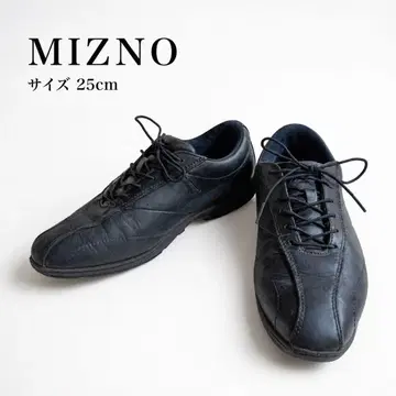 MIZUNO 미즈노 워킹화 25.0cm 블랙 가죽