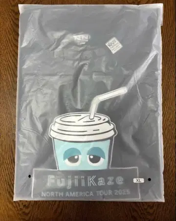 후지이 카제 드링크 T셔츠 블랙 XL