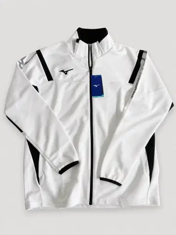 MIZUNO 미즈노 트레이닝 자켓 XL 화이트 블랙 하프 지퍼 새상품