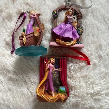DISNEY STORE 단종 오너먼트 라푼젤 세트