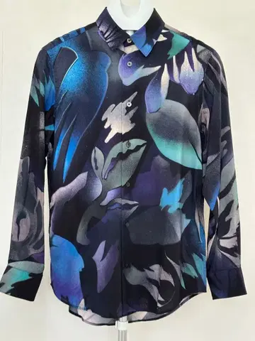 Paul Smith 긴팔 셔츠 올 패턴 블루 계열 S 사이즈