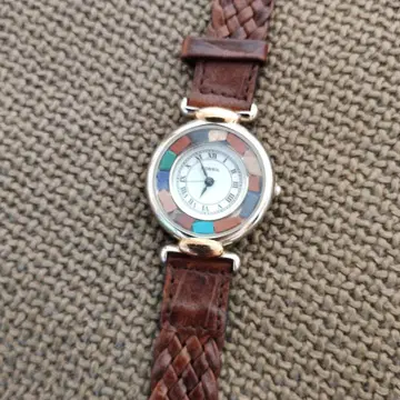 FOSSIL 여성용 손목시계 쿼츠 브라운 웨빙 벨트