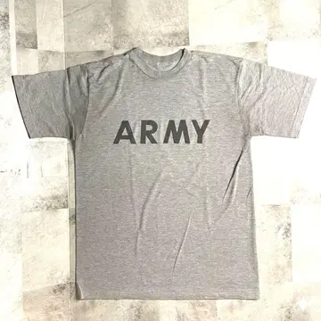 미군 ARMY T셔츠 그레이 밀리터리 트레이닝 의류 구제 의류 남성용