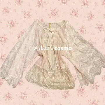 공주 갸루 코켓 레이스업 레이스 상의 핑크 Y2K 헤이세이 갸루 걸리시