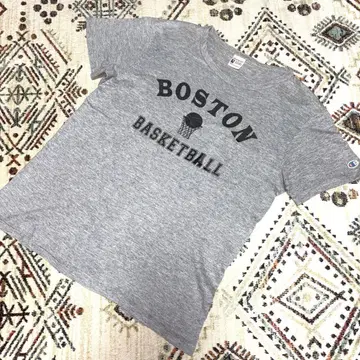 [복각 런택] [침투 프린트] Champion BOSTON 멜란지 티