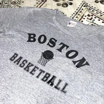 [복각 런택] [침투 프린트] Champion BOSTON 멜란지 티
