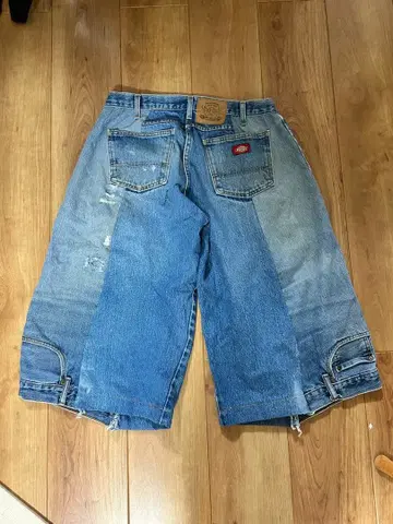 데님 하프 팬츠