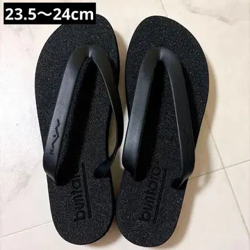 새상품 정가 6600엔 비치 샌들 문타로 buntaA 블랙 24cm