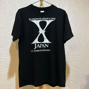X JAPAN 2008 라이브 티셔츠 블랙 M 사이즈