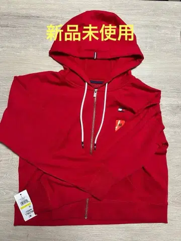 [ 미사용 새상품 ] TOMMY HILFIGER 집업 후드티 레드 M