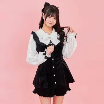 시크릿 허니/레이스 소매 벨로아 셋업