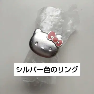 [ 당시물 헤이세이 레트로 ] 헬로키티 실버색 반지 반지 산리오