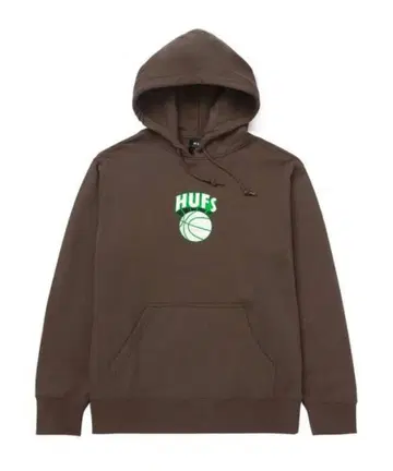 [ 레어 ] HUF 후드티 농구 자수 브라운 XL