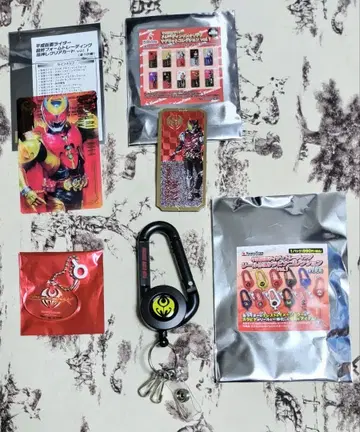 [ 4개 세트 ] 가면라이더 키바 카라비너 클리어 카드 마그넷 참