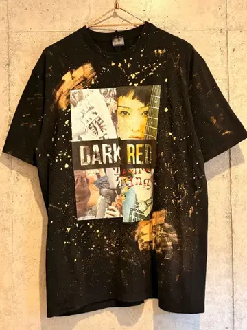 DARK RED 시이나 링고 재구축 vintage remake T셔츠