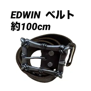 레어 EDWIN 에드윈 본 버클 가죽 벨트 Y2K 그런지