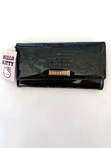 HELLO KITTY 에나멜조 장지갑 블랙
