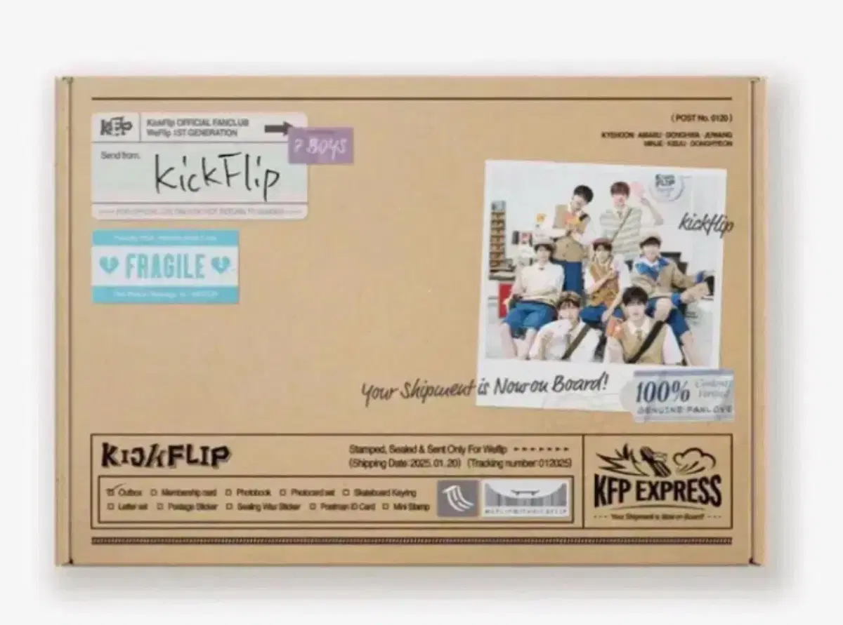 Kickflip WeFlip official fan club 1st generation fan club kit wts 