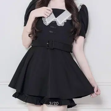 pium 프론트 리본 튤 컬러 셋업 블랙