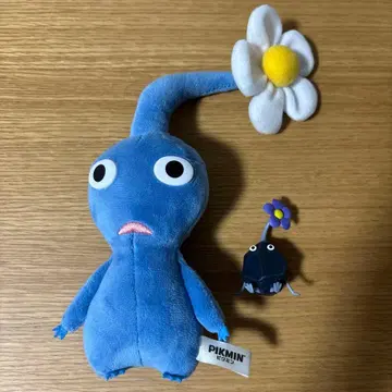 파랑 피크민 봉제 인형과 바위 피크민 오브제 세트