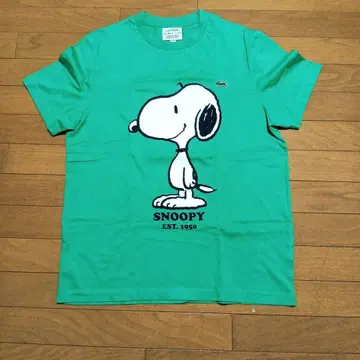 [ 새상품급 ] LACOSTE x PEANUTS 스누피 T셔츠 그린