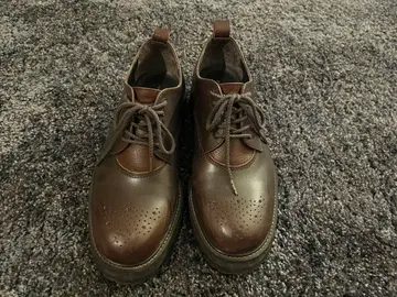 핸더 스킴 Vibram 밑창 가죽 신발 브라운