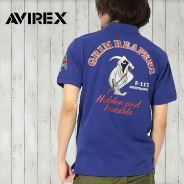새상품급 AVIREX 아비렉스 GRIMREAPERS 반팔 피케 셔츠
